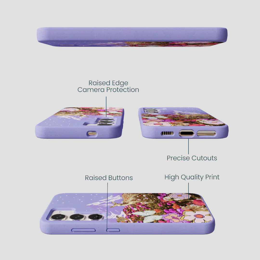 Lavender Deer Meadow Samsung Galaxy S23 Case - Image 3