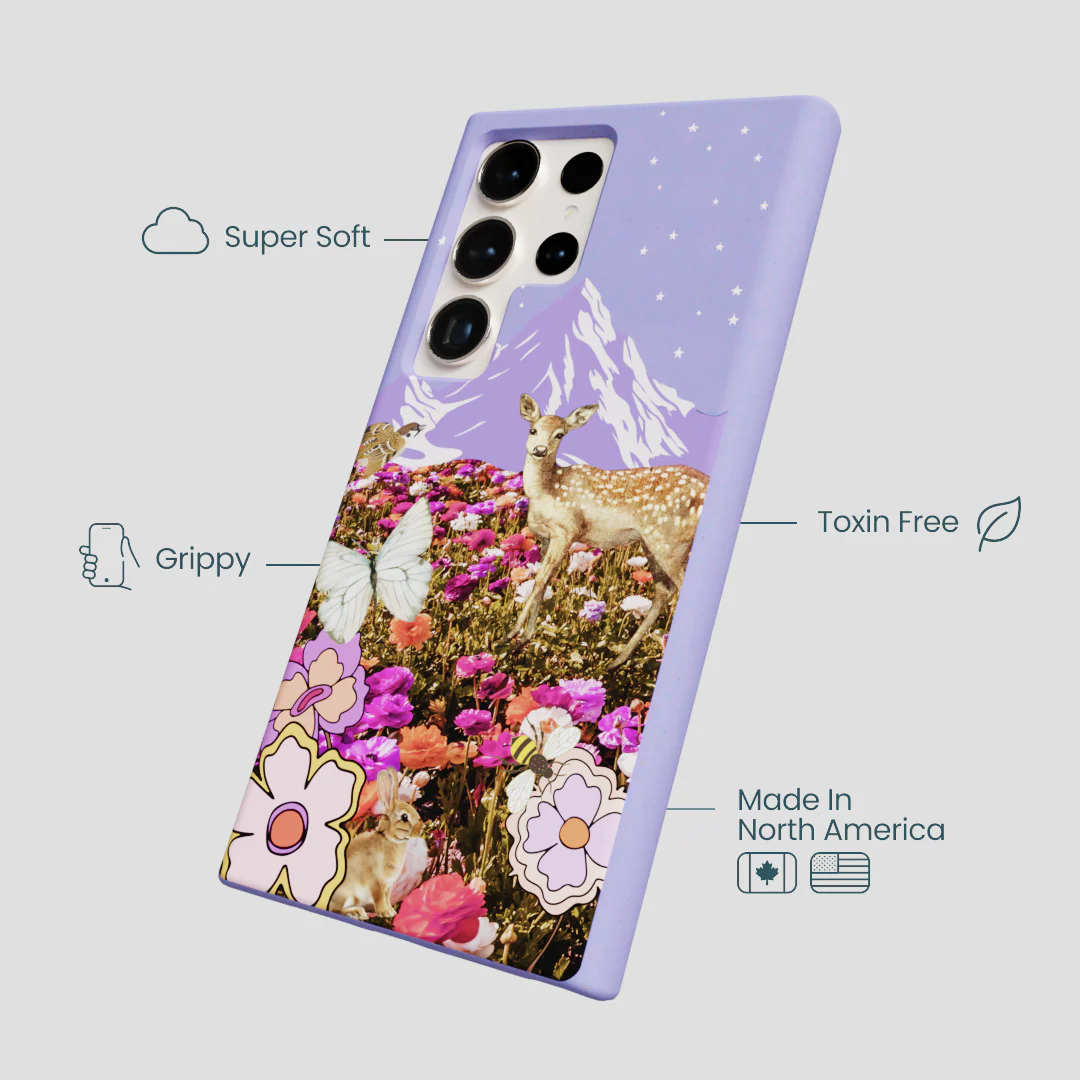 Lavender Deer Meadow Samsung Galaxy S24 Ultra Case - Image 4