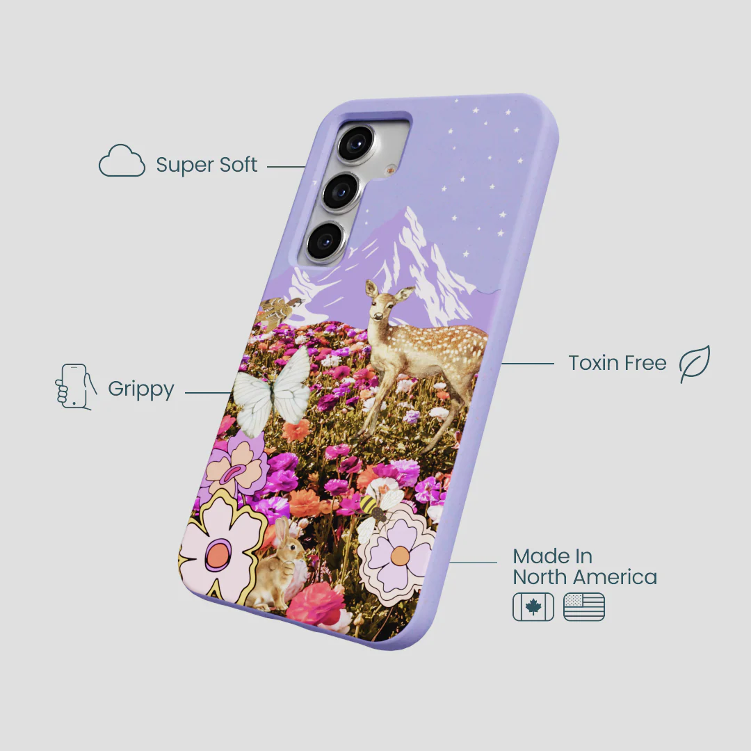 Lavender Deer Meadow Samsung Galaxy S25 Case - Image 4