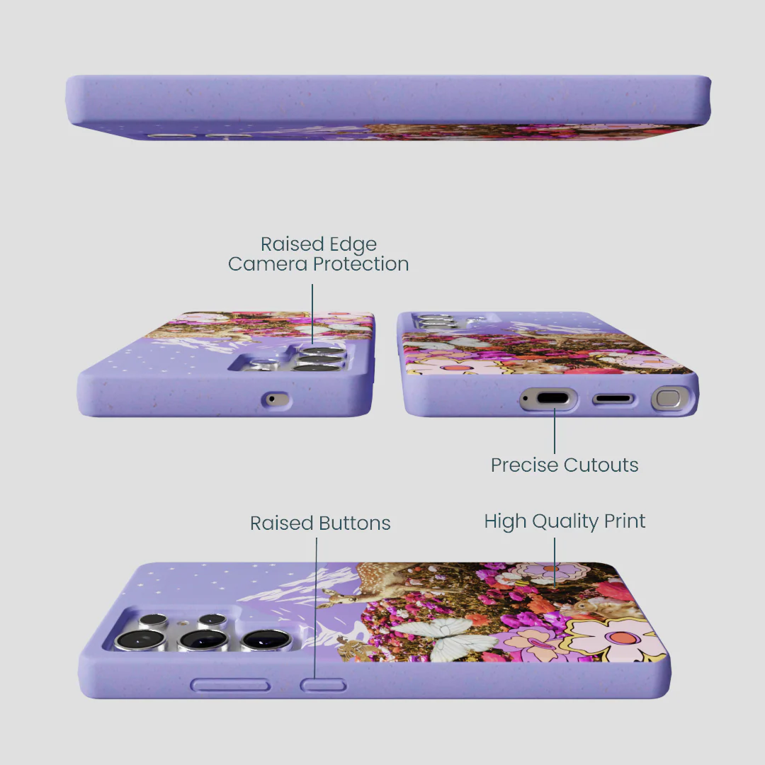 Lavender Deer Meadow Samsung Galaxy S25 Ultra Case - Image 3