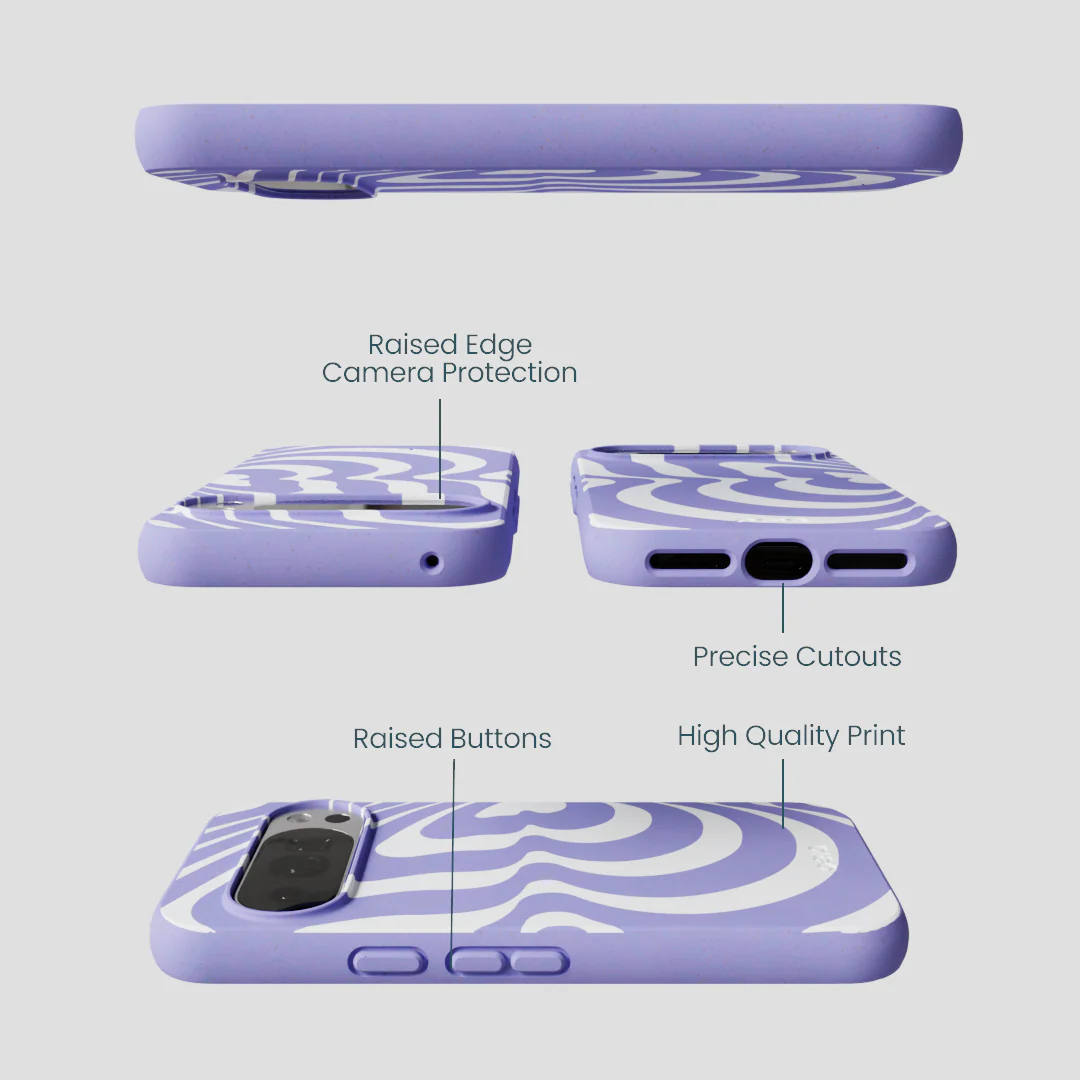 Lavender Flutter Left Google Pixel 10/10 Pro Case - Image 3