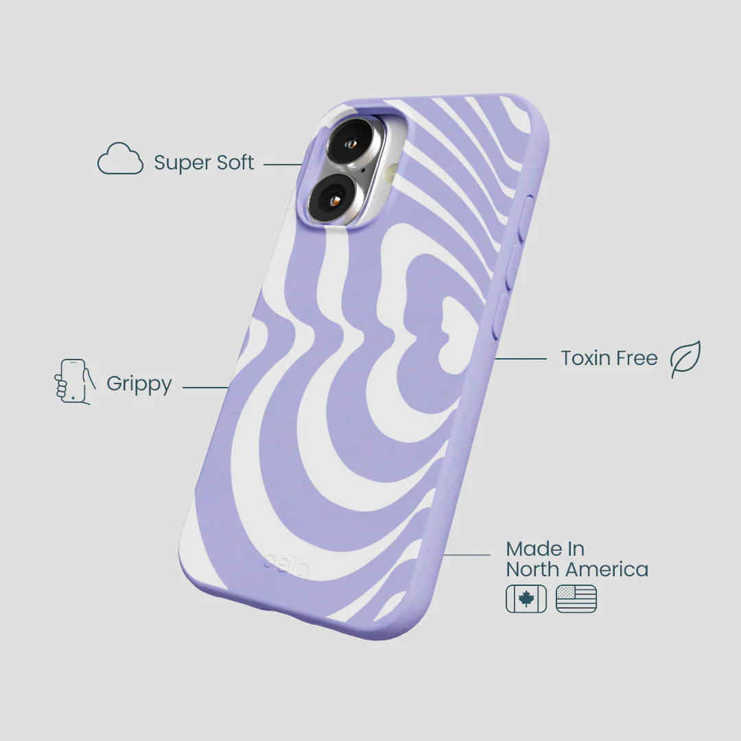 Lavender Flutter Left iPhone 16 Case - Image 4