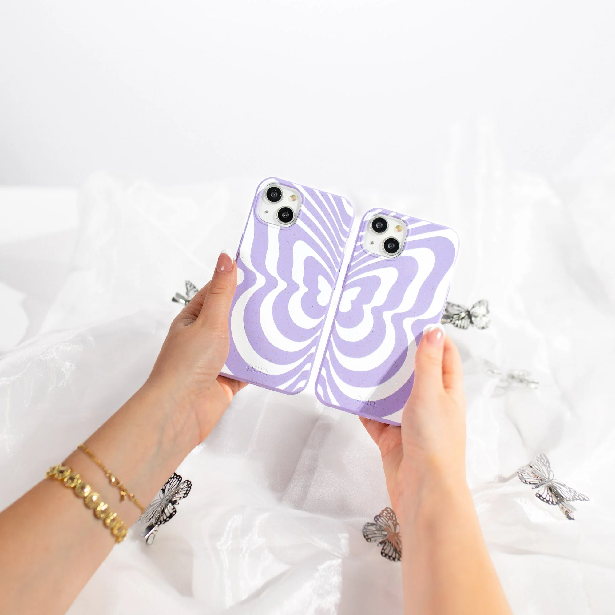 Lavender Flutter Left iPhone 16 Pro Max Case - Image 2