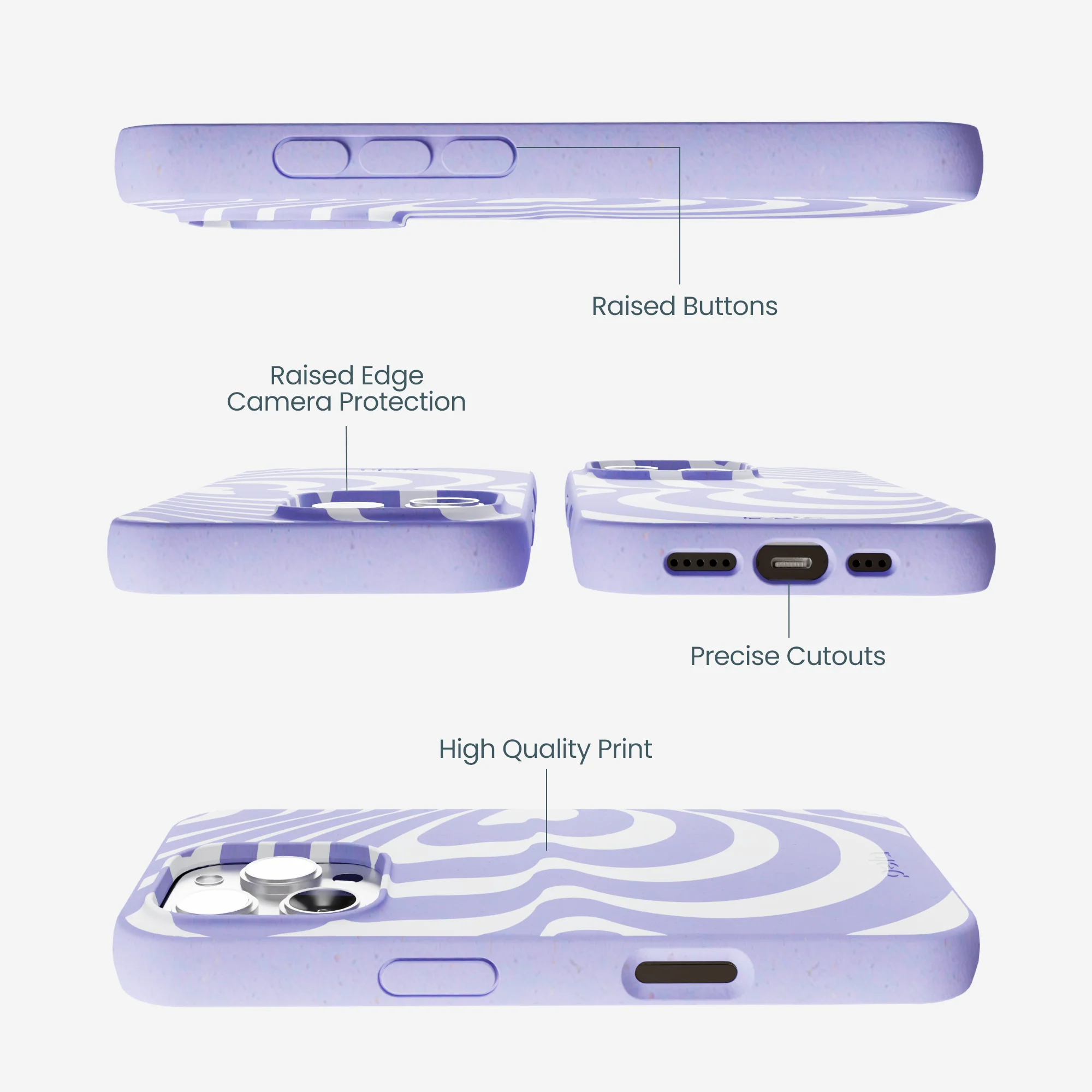 Lavender Flutter Left iPhone 16 Pro Max Case - Image 3