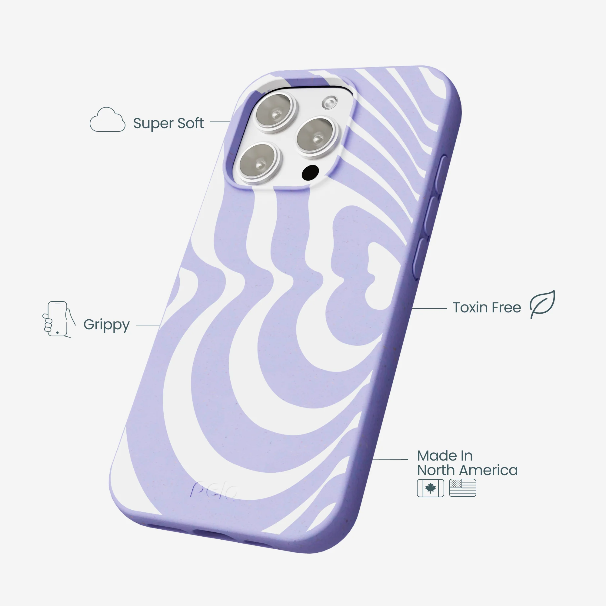 Lavender Flutter Left iPhone 16 Pro Max Case - Image 4