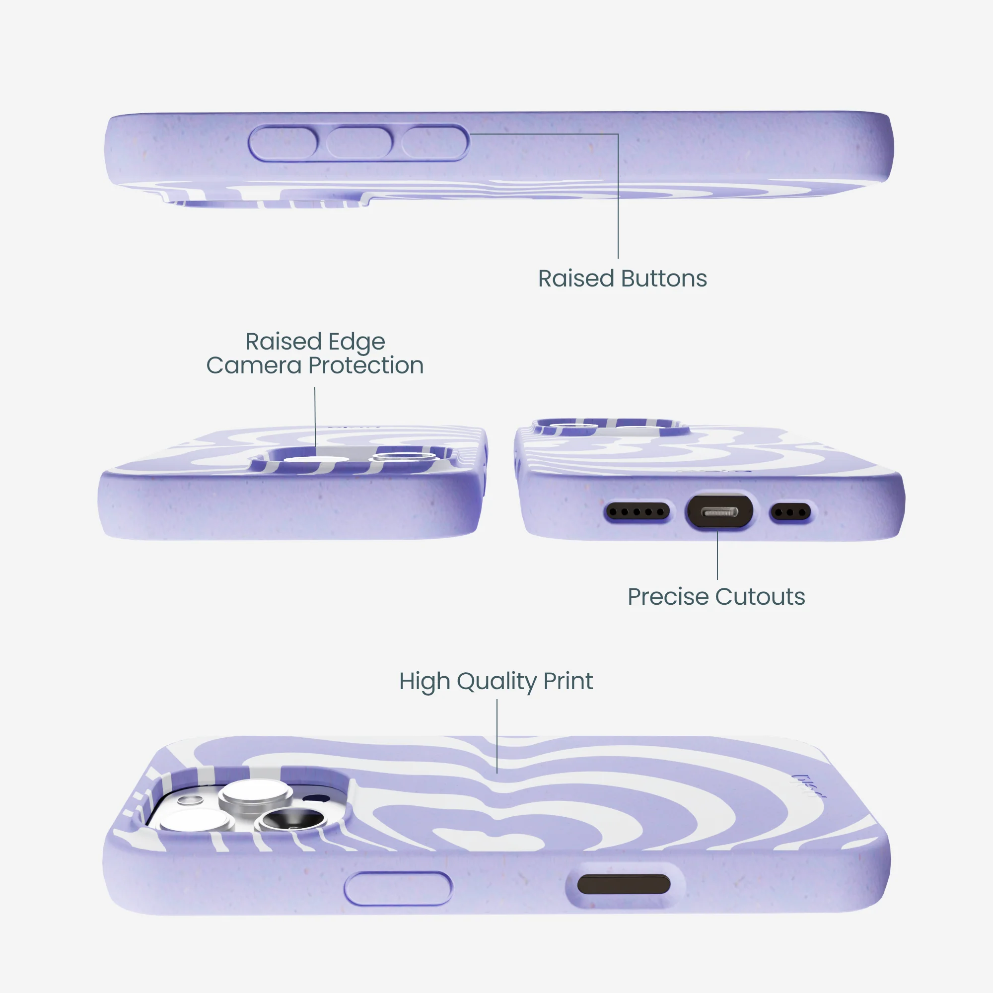 Lavender Flutter Right iPhone 16 Pro Max Case - Image 3