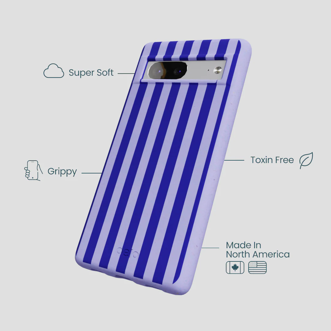 Lavender Indigo Stripes Google Pixel 7 Case - Image 3
