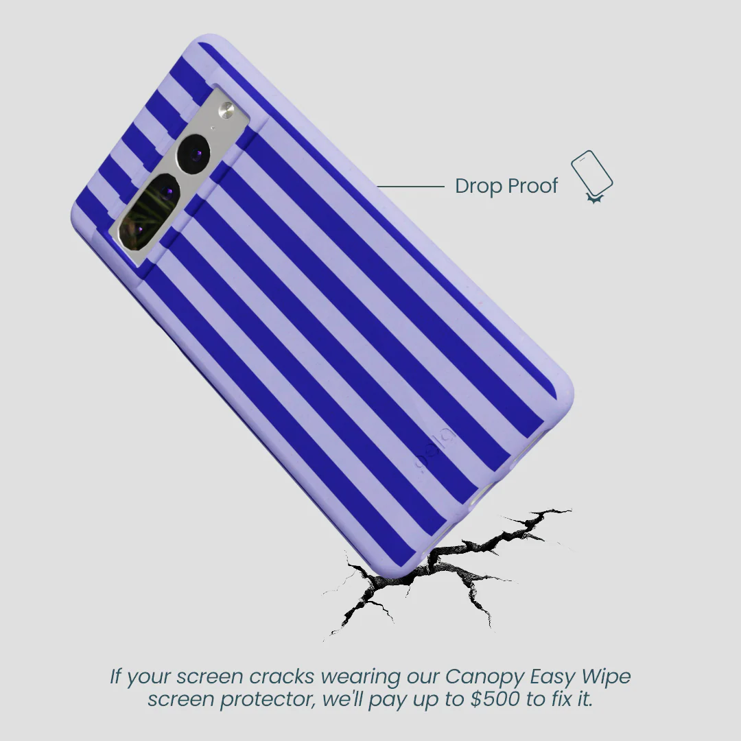 Lavender Indigo Stripes Google Pixel 7 Pro Case - Image 4
