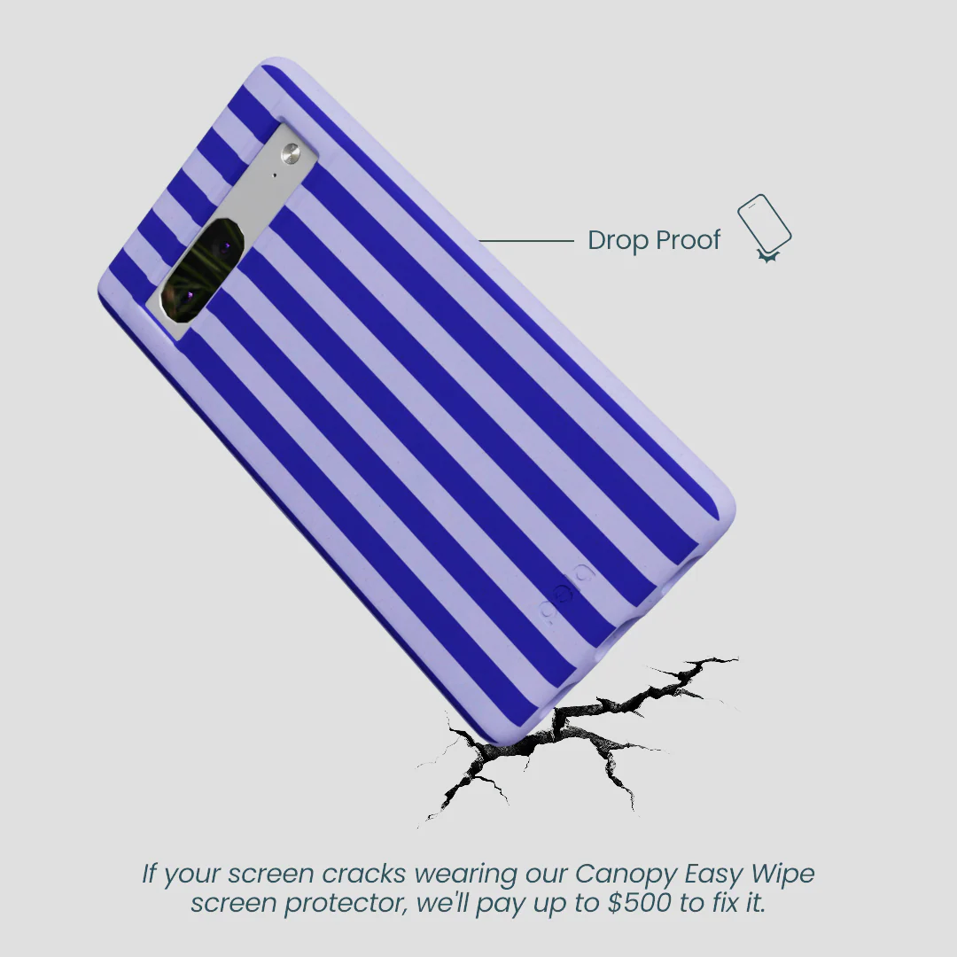 Lavender Indigo Stripes Google Pixel 7a Case - Image 4