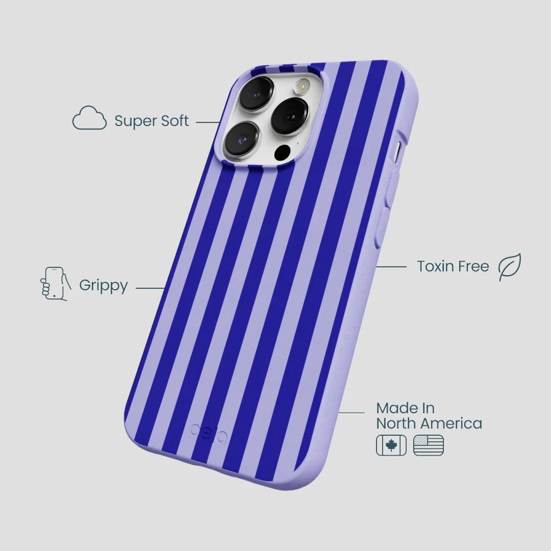 Lavender Indigo Stripes iPhone 13 Pro Max Case - Image 4