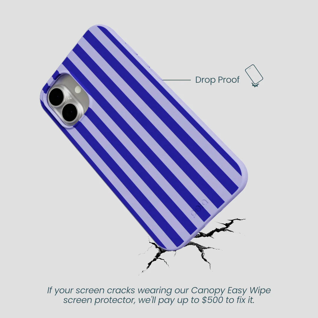 Lavender Indigo Stripes iPhone 16 Plus Case - Image 5