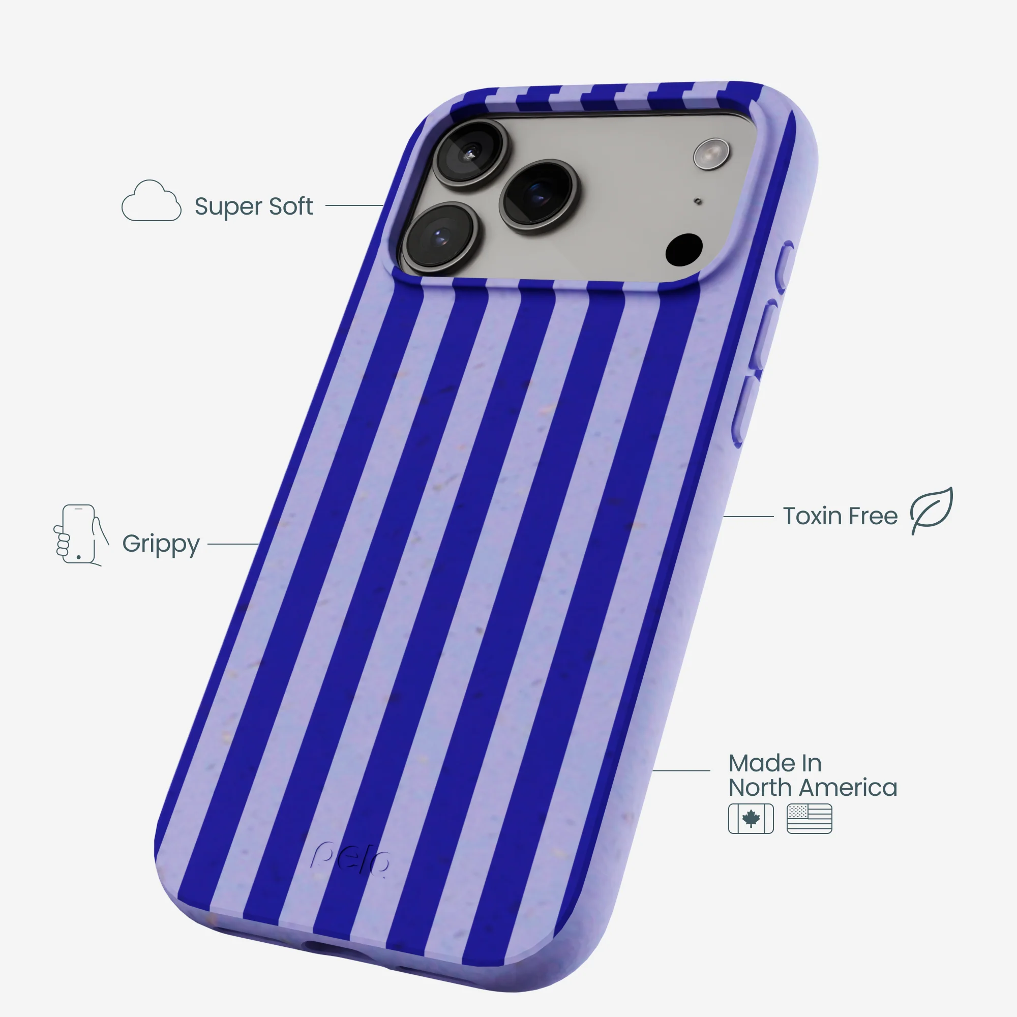 Lavender Indigo Stripes iPhone 17 Pro Max Case - Image 4