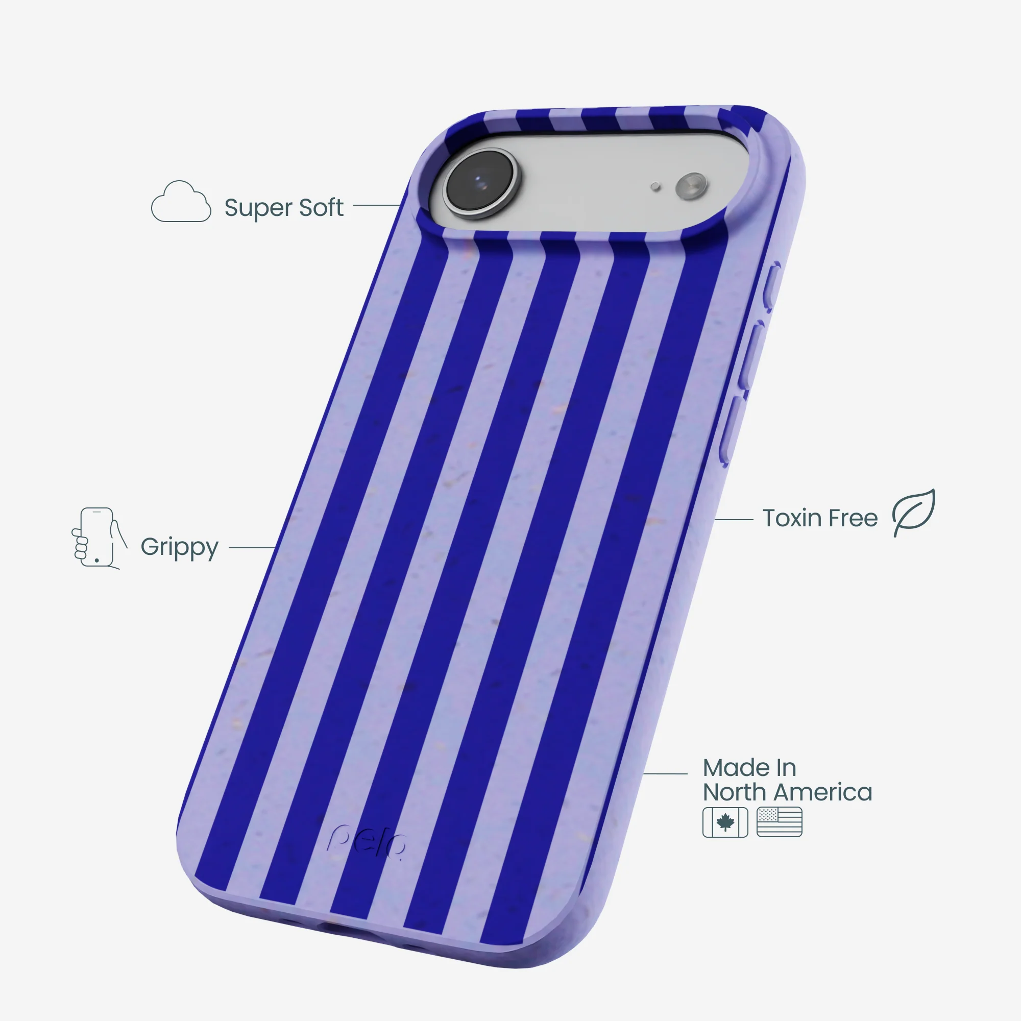 Lavender Indigo Stripes iPhone Air Case - Image 4