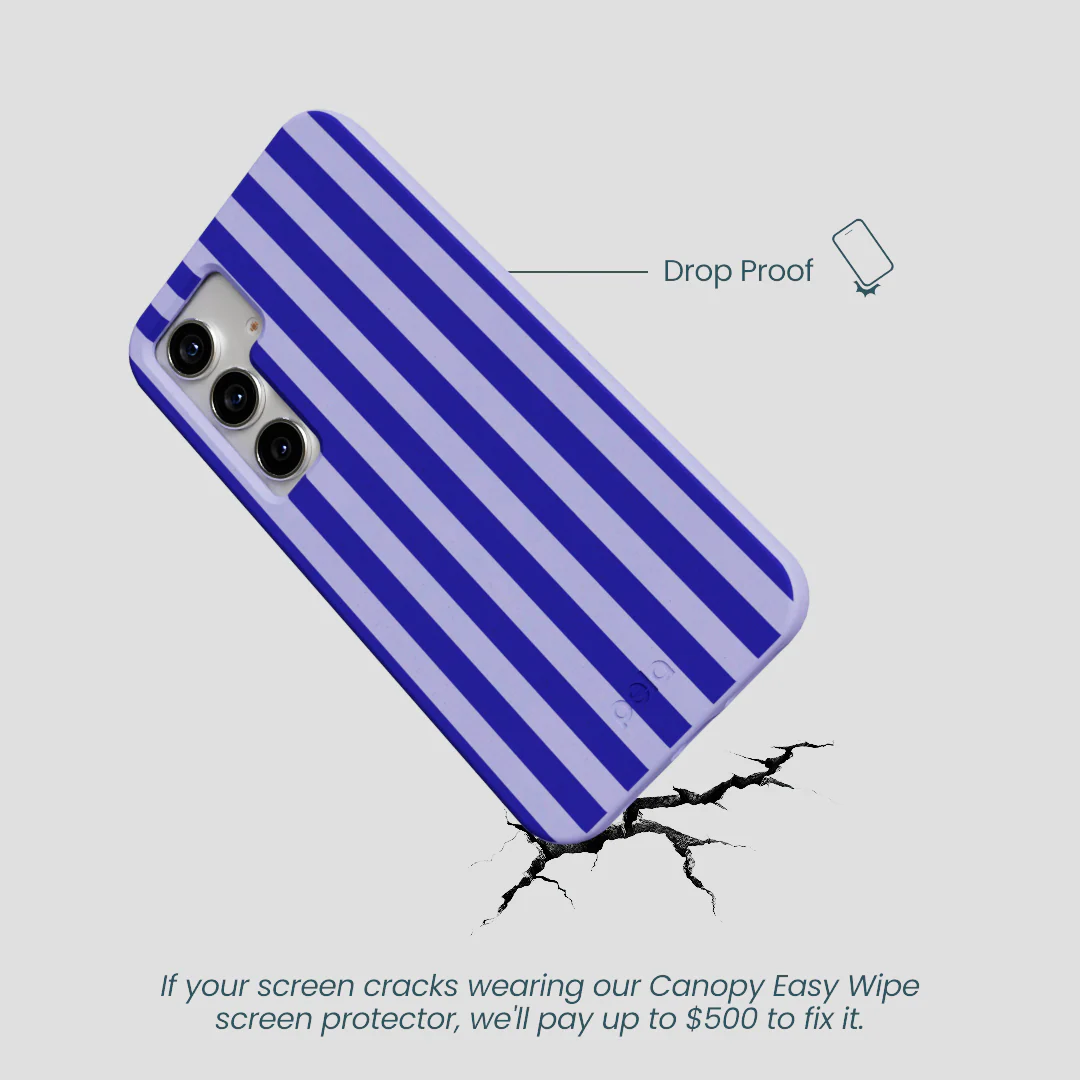 Lavender Indigo Stripes Samsung Galaxy S25 Case - Image 4