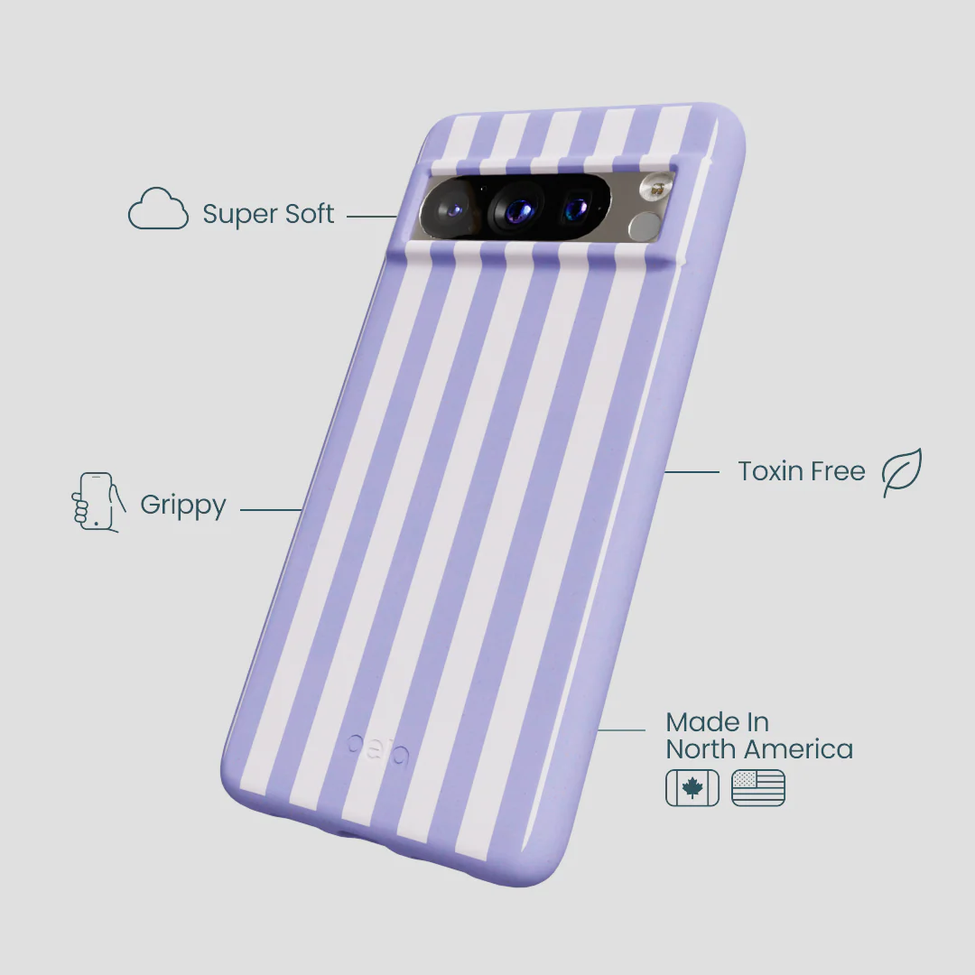 Lavender Lilac Stripes Google Pixel 8 Pro Case - Image 4