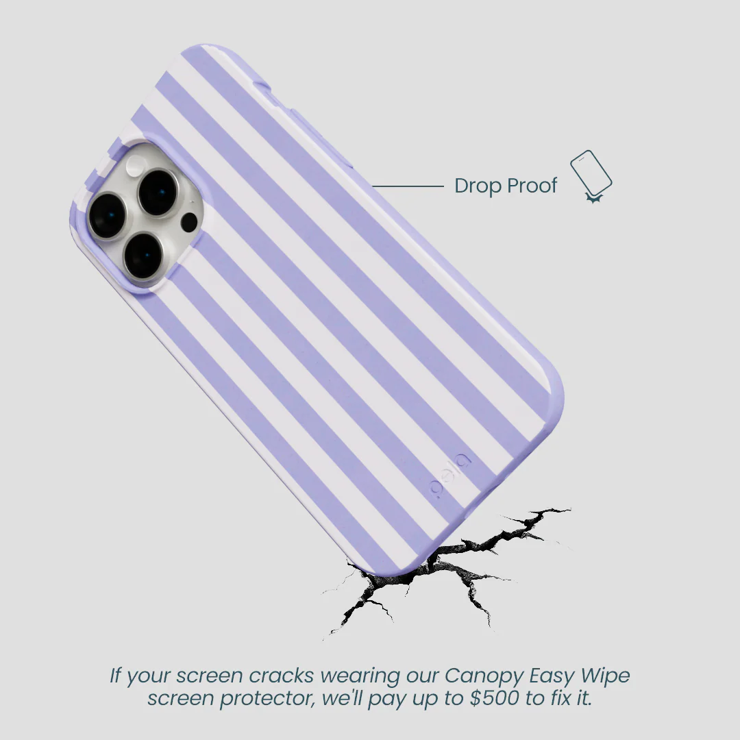 Lavender Lilac Stripes iPhone 14 Pro Max Case - Image 5