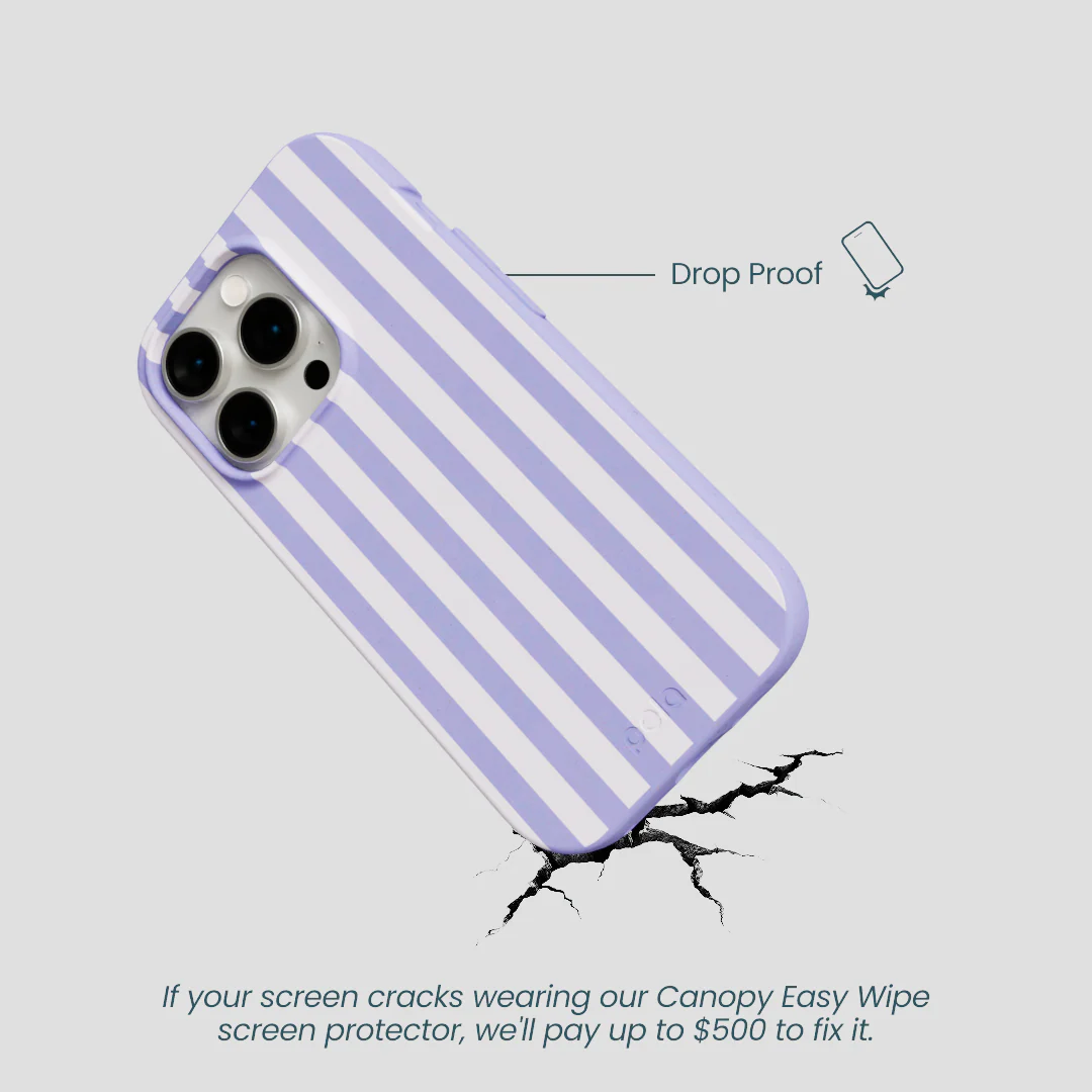 Lavender Lilac Stripes iPhone 15 Pro Case - Image 5