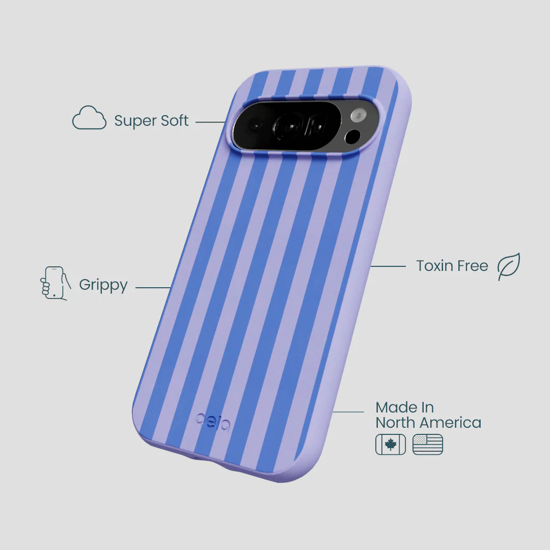 Lavender Periwinkle Stripes Google Pixel 10/10 Pro Case - Image 3