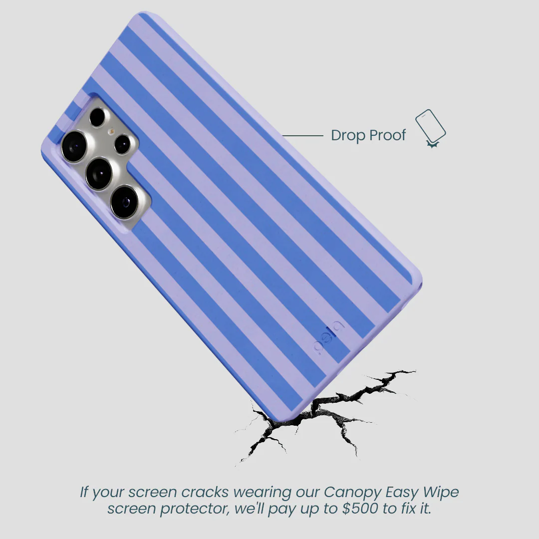 Lavender Periwinkle Stripes Samsung Galaxy S25 Ultra Case - Image 4
