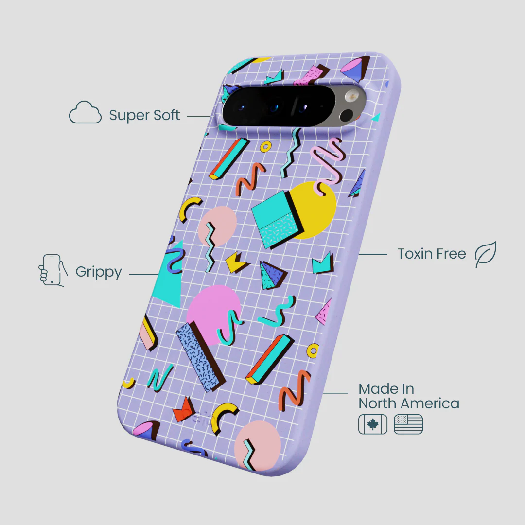 Lavender Retro Grid Google Pixel 9 Pro XL Case - Image 3