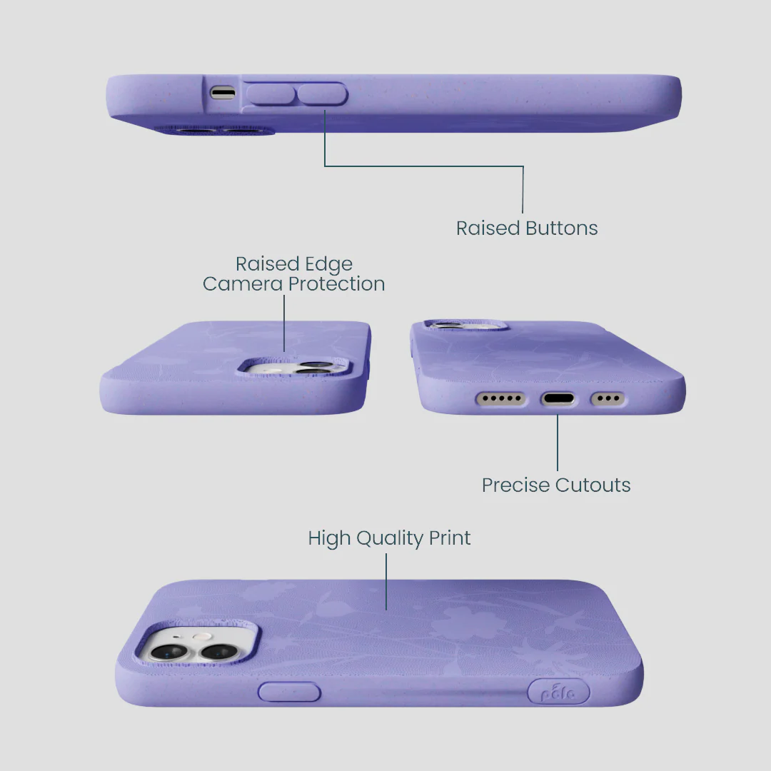 Lavender Wildflower Stitching iPhone 12/ iPhone 12 Pro Case - Image 3