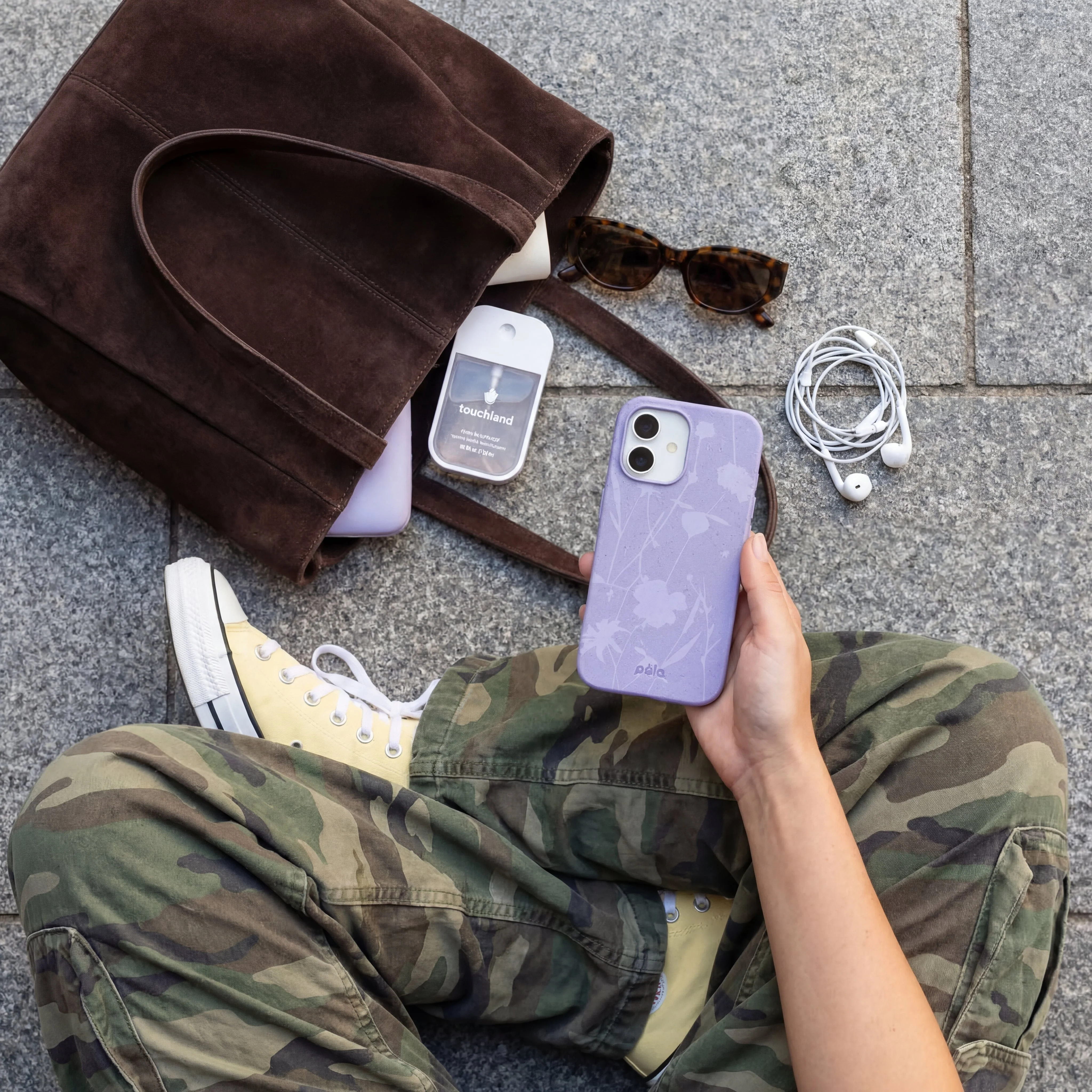 Lavender Wildflower Stitching iPhone 16 Pro Max Case - Image 2