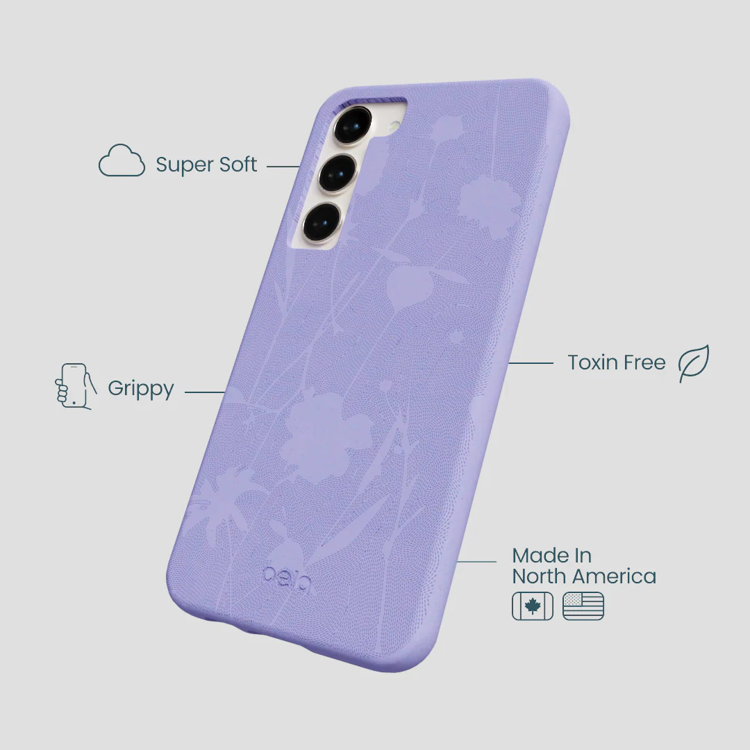 Lavender Wildflower Stitching Samsung Galaxy S23+(Plus) Case - Image 4