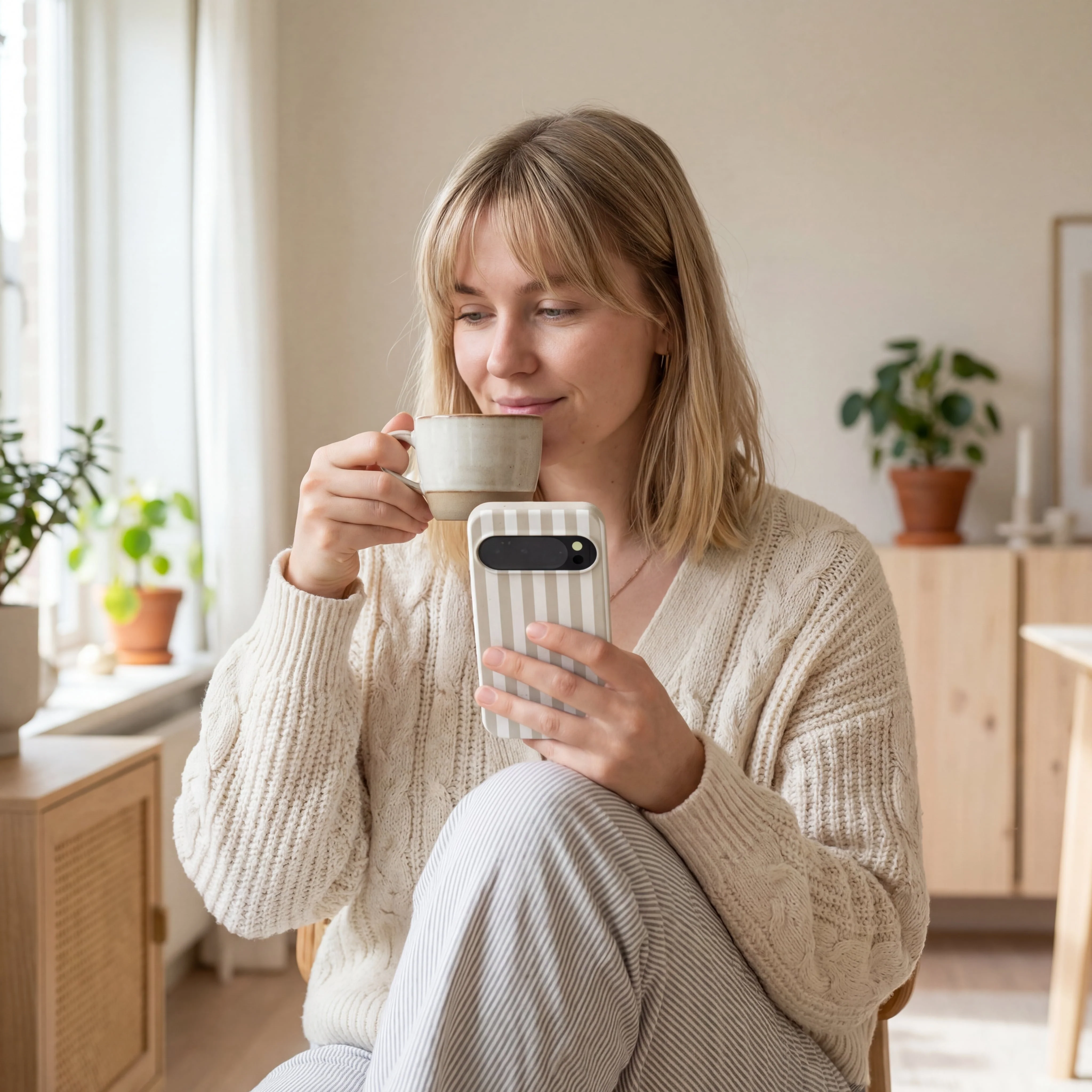 London Fog Cappuccino Stripes Google Pixel 10/10 Pro Case - Image 2