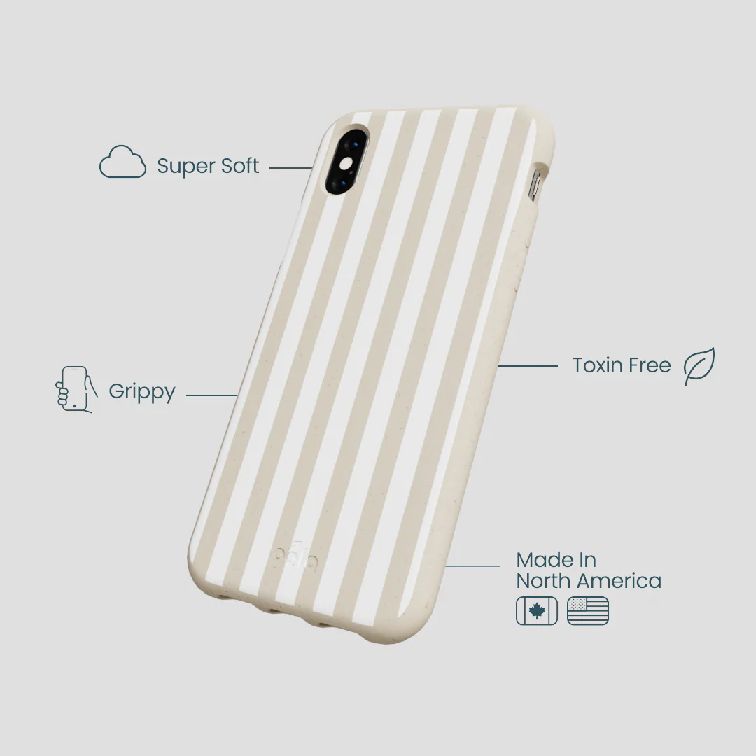 London Fog Cappuccino Stripes iPhone XR Case - Image 4