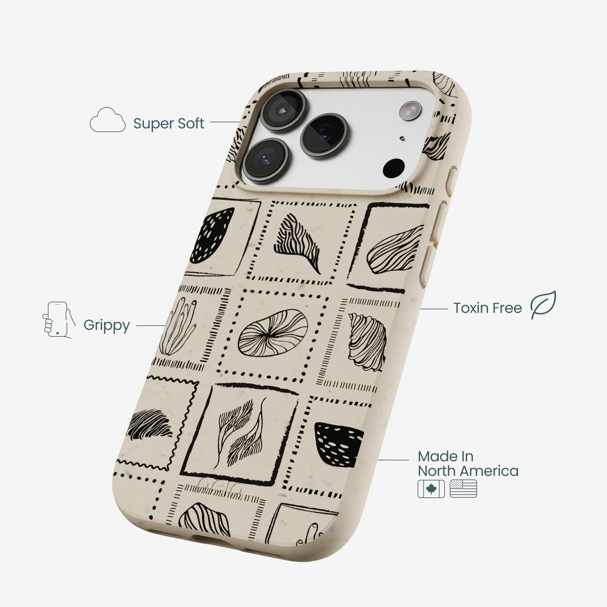 London Fog Coral Tiles iPhone 17 Pro Case - Image 4