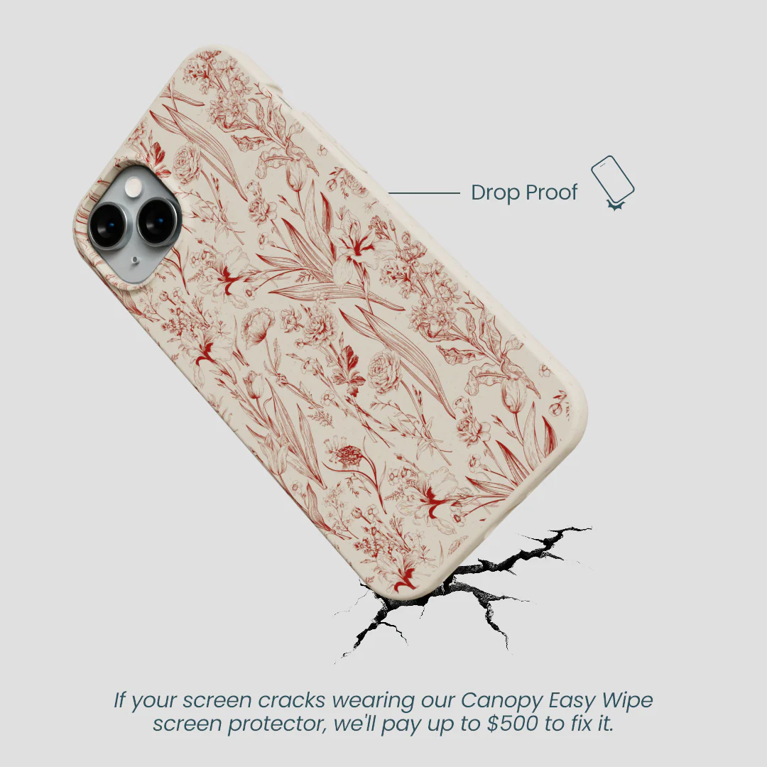 London Fog Crimson Bouquet iPhone 14 Plus Case - Image 5