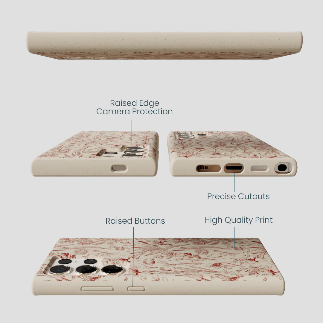 London Fog Crimson Bouquet Samsung Galaxy S24 Ultra Case - Image 3