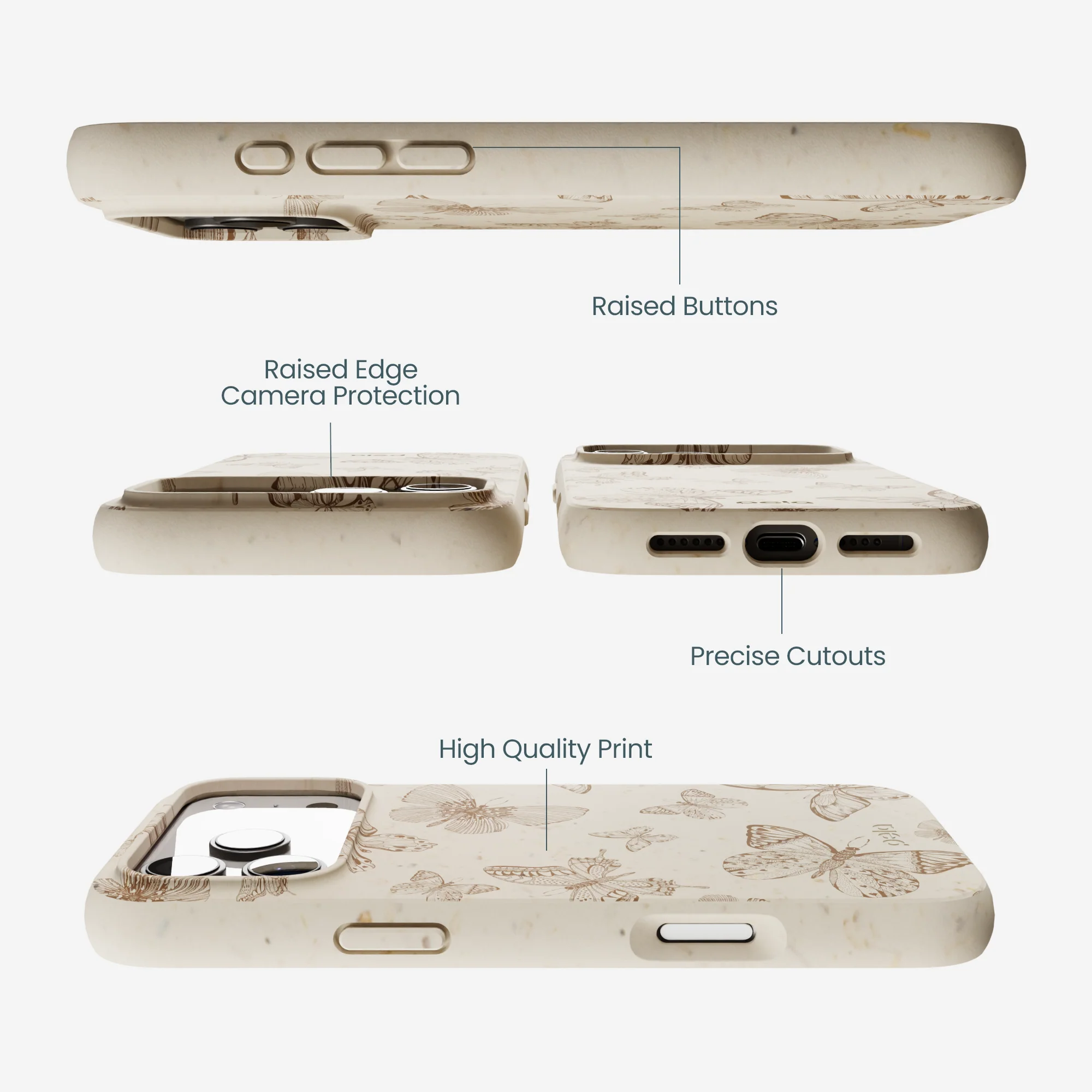 London Fog Delicate Flutters iPhone 17 Pro Max Case - Image 3