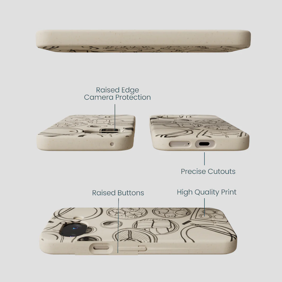 London Fog Dimsum Doodles Google Pixel 9a Case - Image 3
