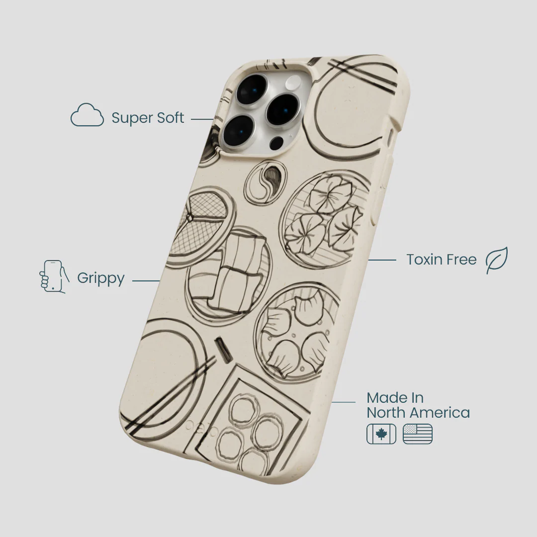 London Fog Dimsum Doodles iPhone 15 Pro Max Case - Image 4