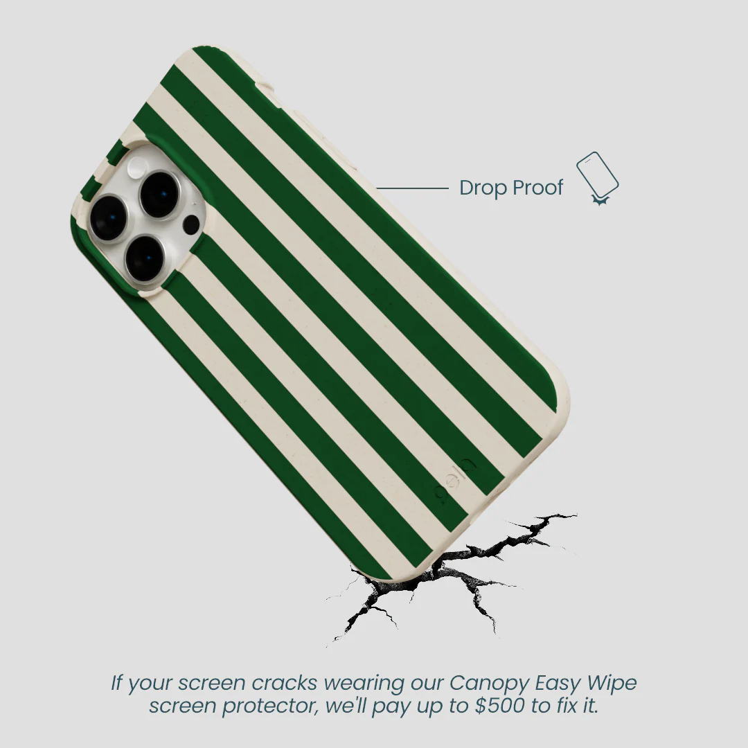 London Fog Evergreen Stripes iPhone 14 Pro Max Case - Image 5