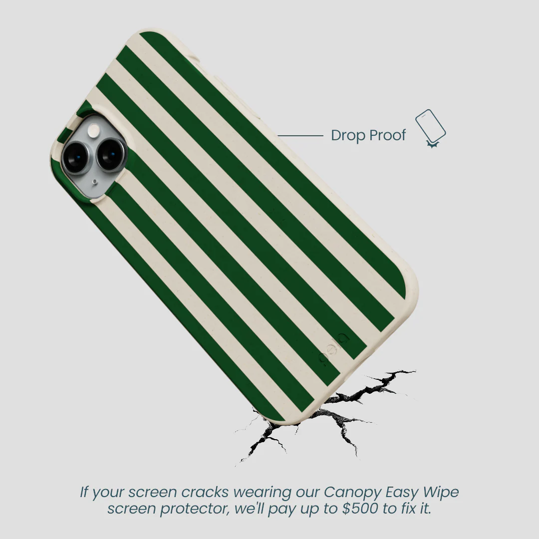 London Fog Evergreen Stripes iPhone 15 Plus Case - Image 5