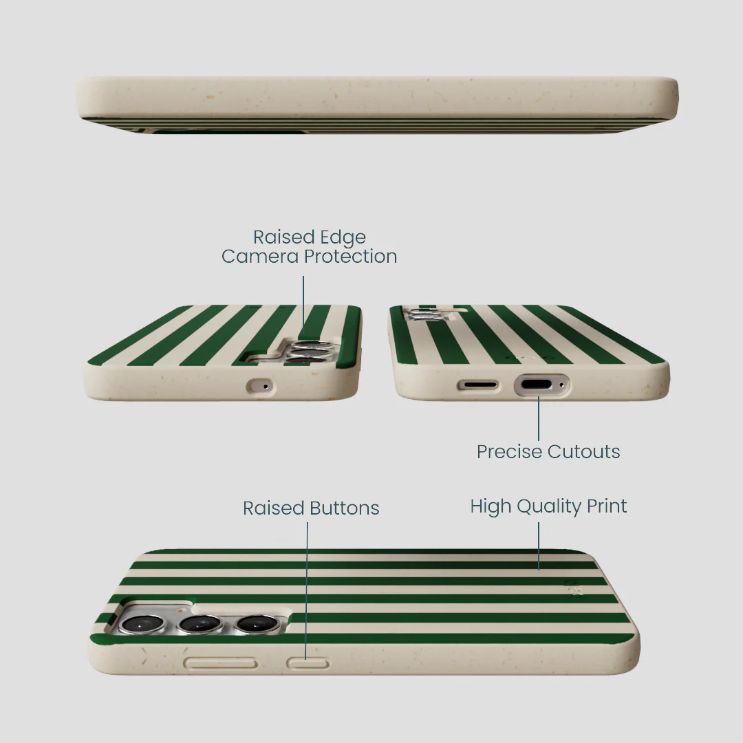 London Fog Evergreen Stripes Samsung Galaxy S25+(Plus) Case - Image 2
