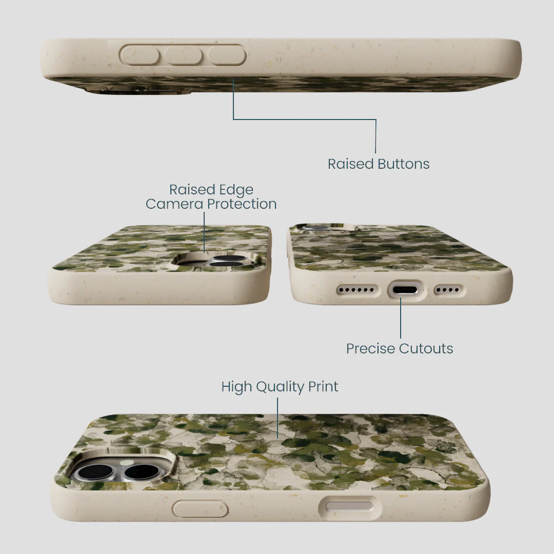 London Fog Foliage Camo iPhone 16 Plus Case - Image 3