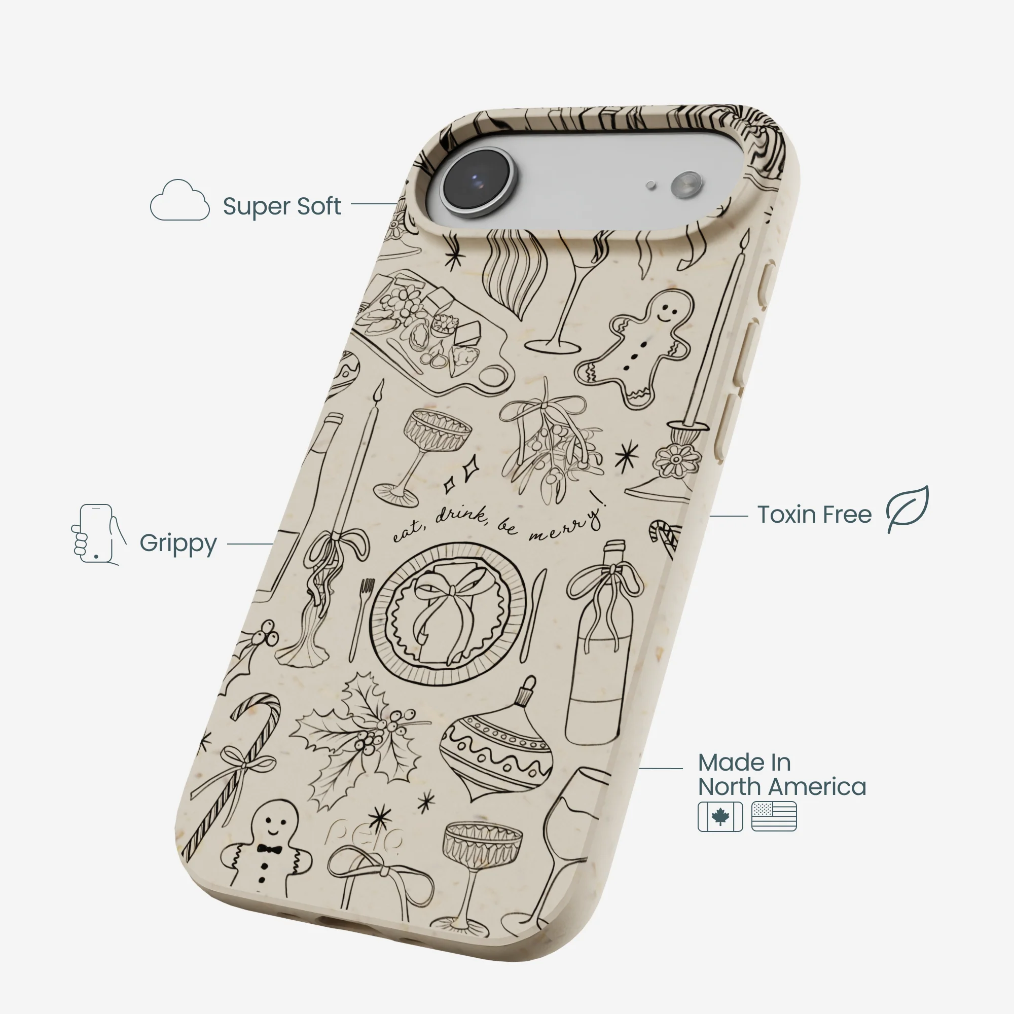 London Fog Holiday Dinner Party iPhone Air Case - Image 4