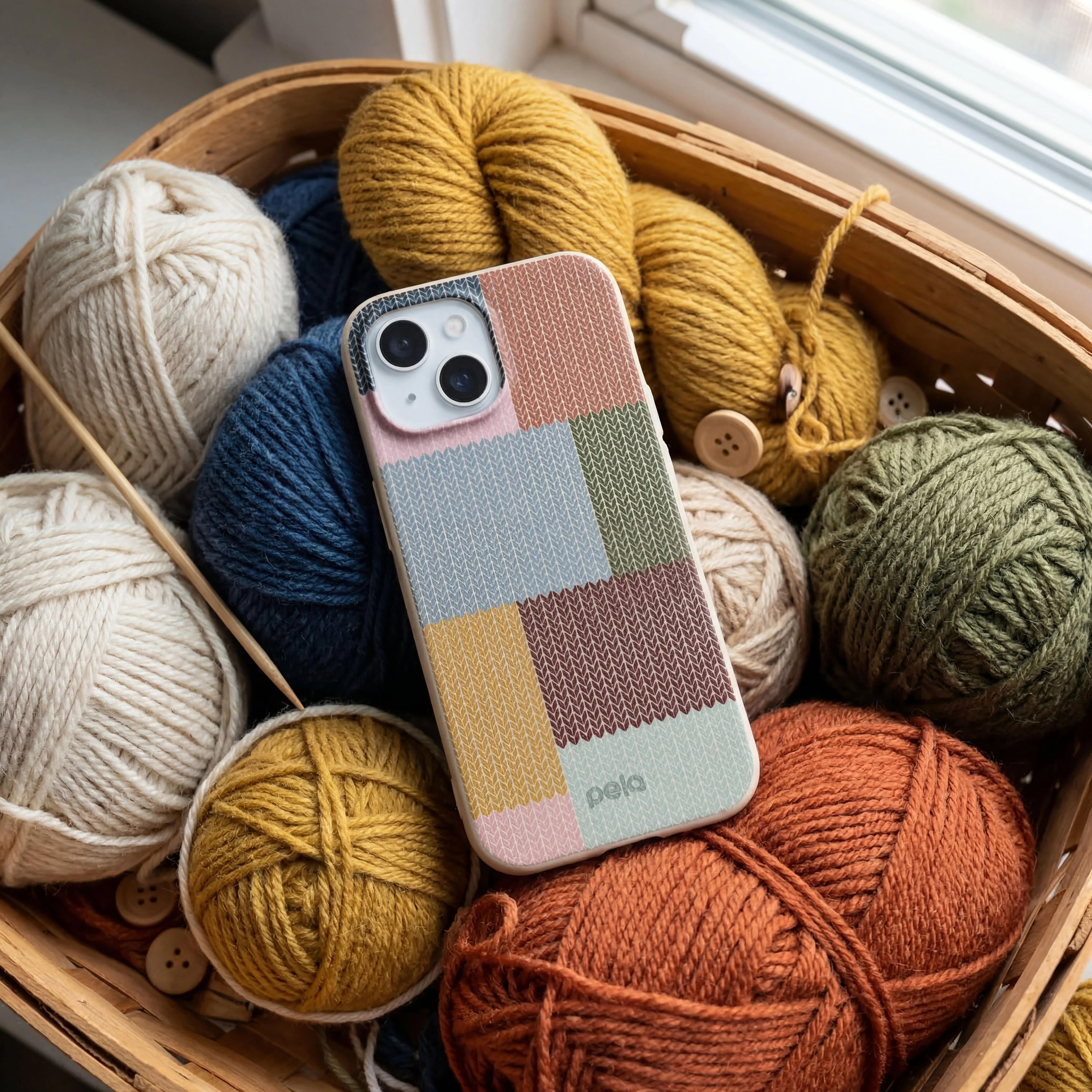 London Fog Knitted Patchwork iPhone 16 Case - Image 2