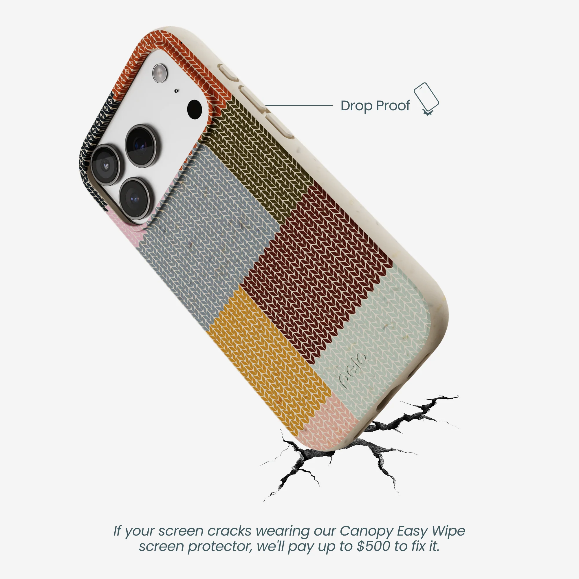 London Fog Knitted Patchwork iPhone 17 Pro Case - Image 5