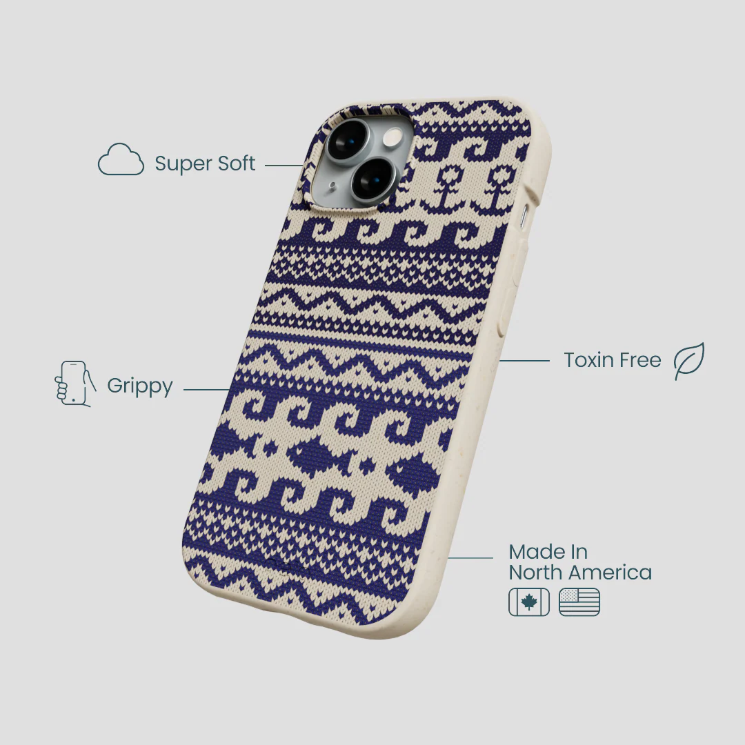 London Fog Ocean Knit iPhone 15 Case - Image 4