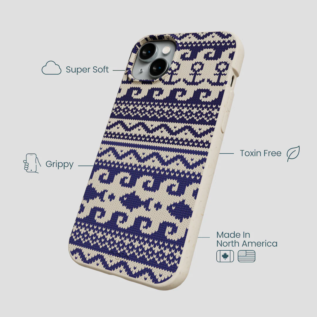 London Fog Ocean Knit iPhone 15 Plus Case - Image 4