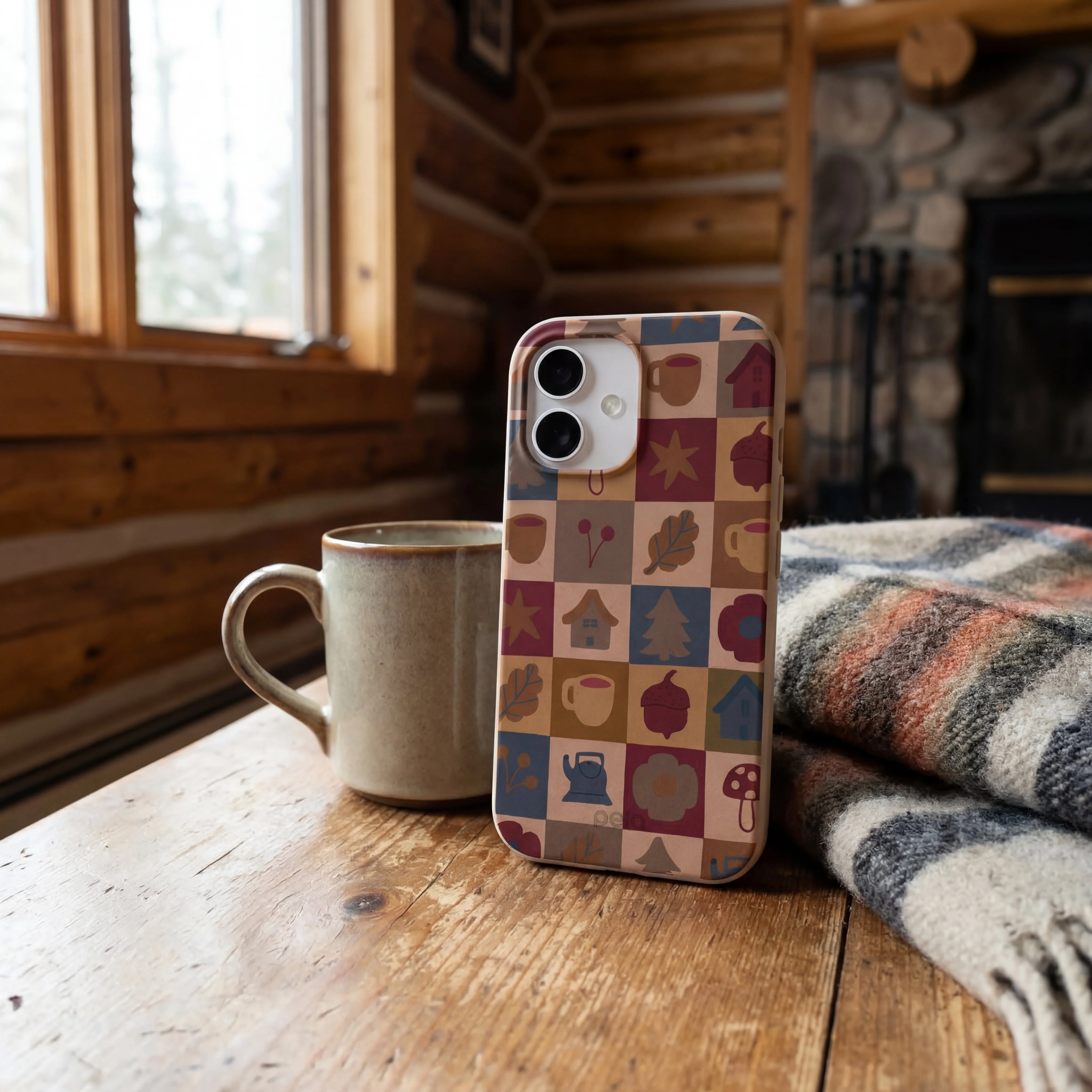 London Fog Rustic Grid iPhone 13 Case - Image 2