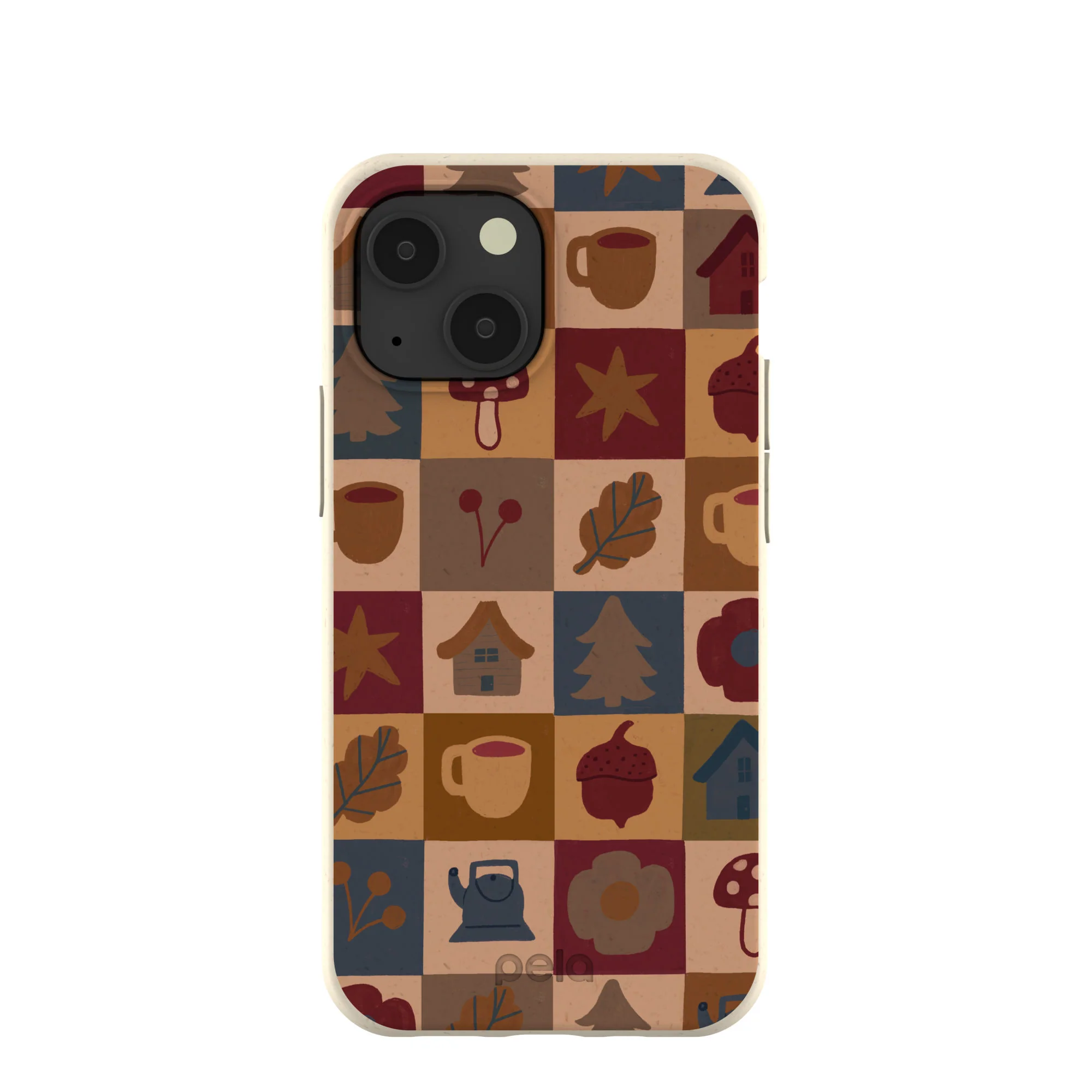 London Fog Rustic Grid iPhone 13 Mini Case