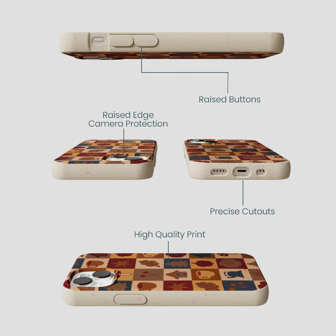 London Fog Rustic Grid iPhone 13 Mini Case - Image 3