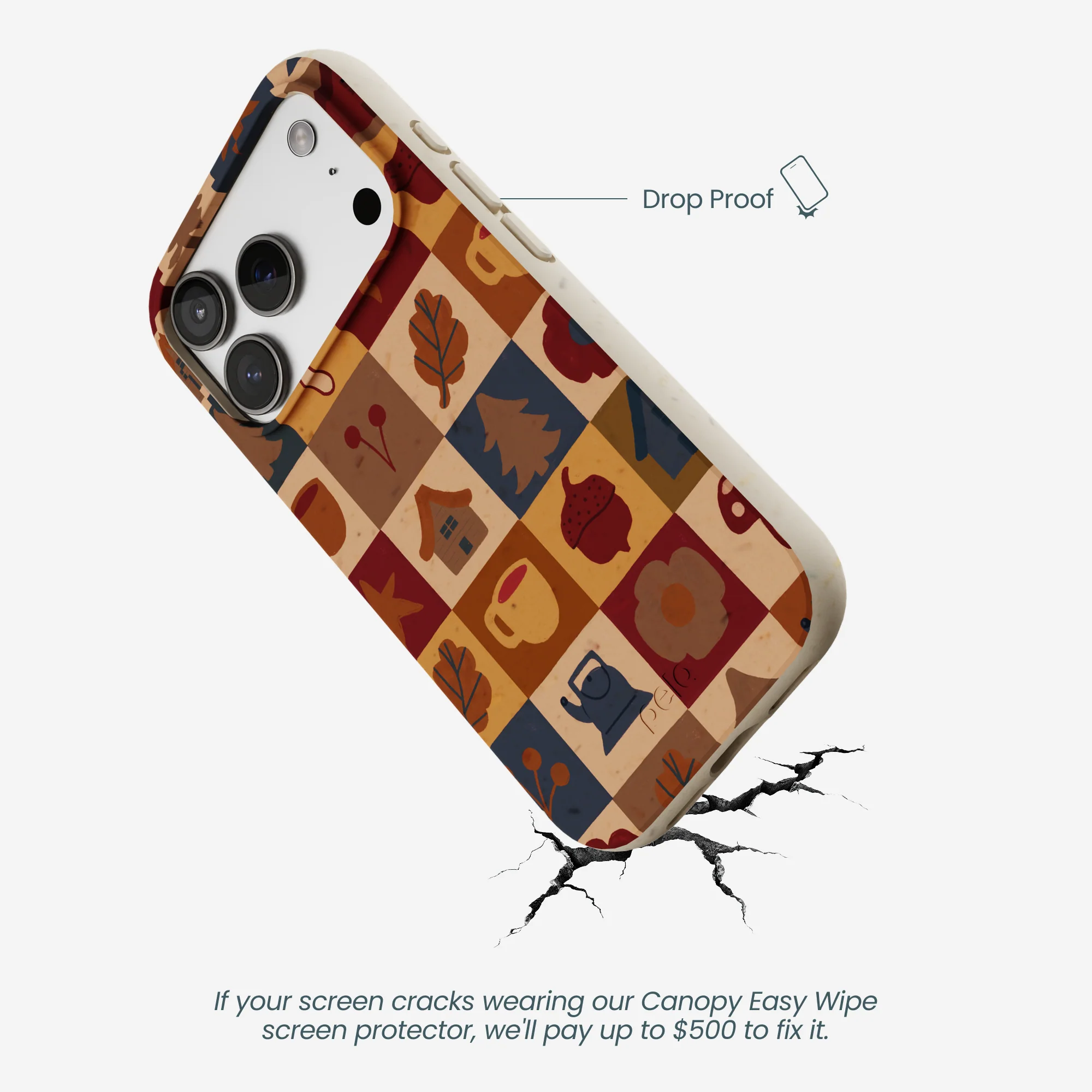 London Fog Rustic Grid iPhone 17 Pro Case - Image 5