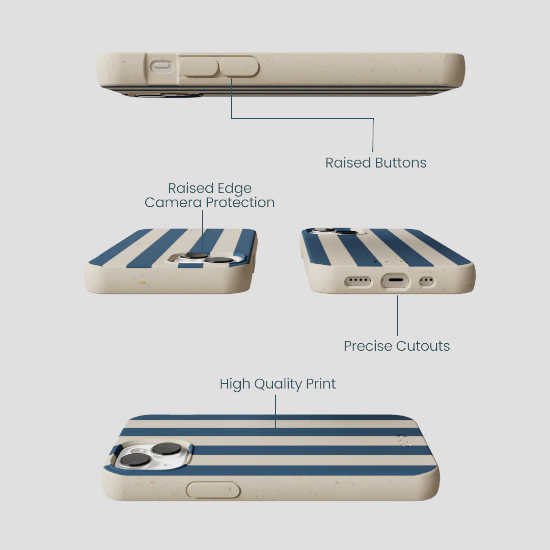 London Fog Slate Stripes iPhone 13 Mini Case - Image 3