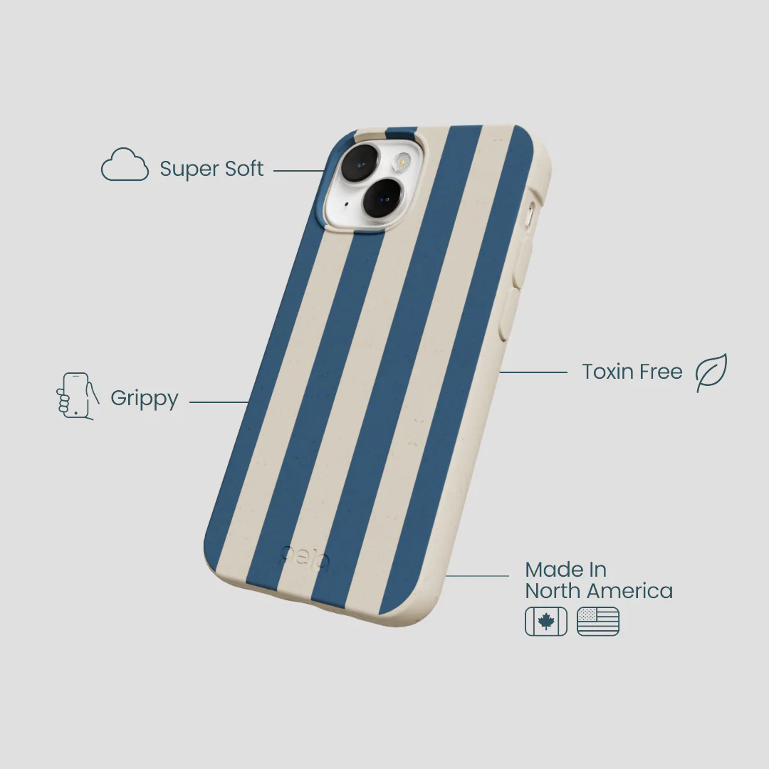 London Fog Slate Stripes iPhone 13 Mini Case - Image 4